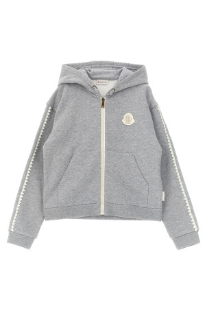 Худі з в'язаними елементами, сіре MONCLER ENFANT L29548G00017899PS980