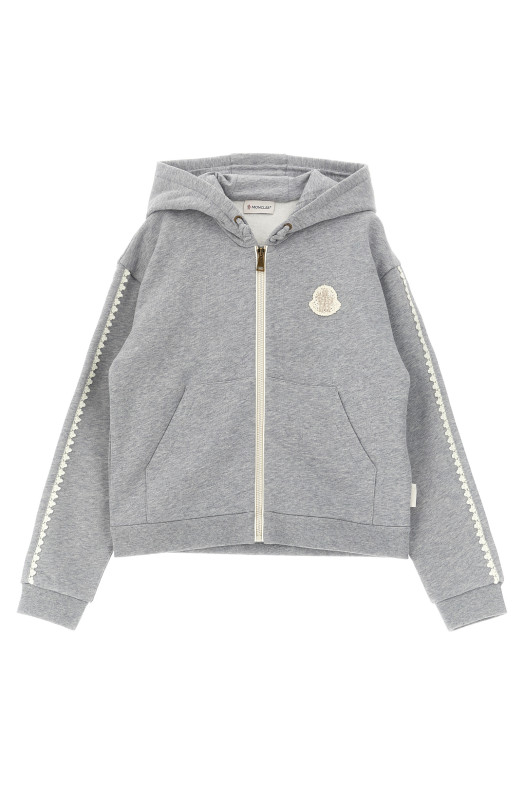 Худи с вязаными элементами, серый MONCLER ENFANT L29548G00017899PS980