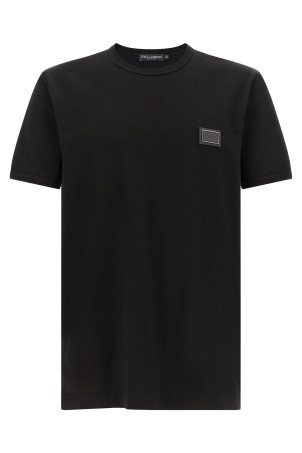 Metal plate t-shirt Black