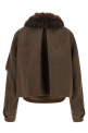 Double collar blouson Brown