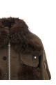 Double collar blouson Brown
