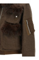 Double collar blouson Brown