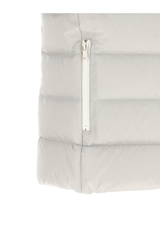Жилет із геральдичними нашивками, сірий BRUNELLO CUCINELLI MD5983306C3671