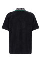 'Towelling' jacquard polo shirt Black