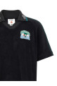 'Towelling' jacquard polo shirt Black