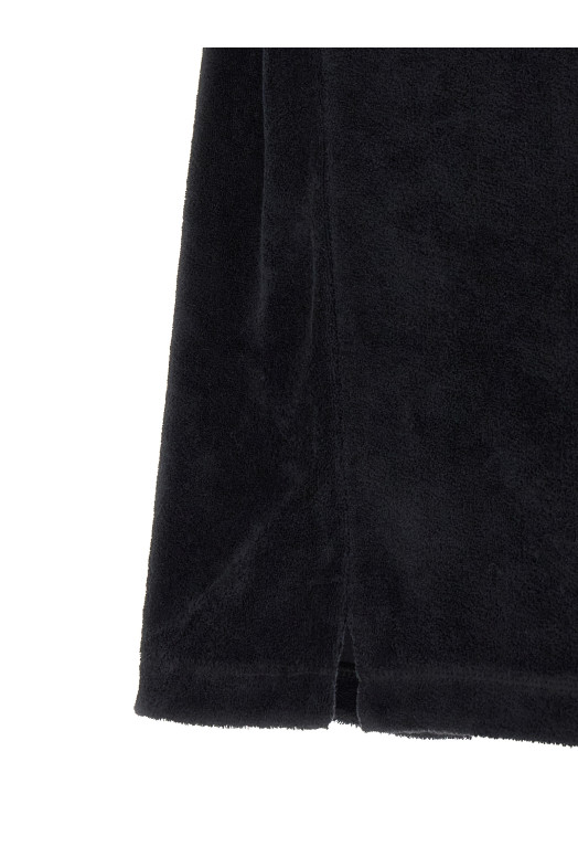 'Towelling' jacquard polo shirt Black