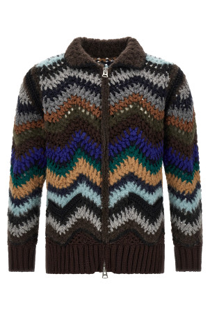 Вязаный крючком кардиган «Многоцветный» SACAI 2604130M020