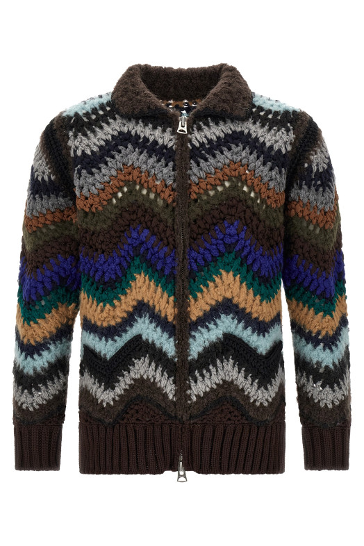 Вязаный крючком кардиган «Многоцветный» SACAI 2604130M020