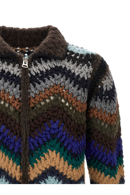 Вязаный крючком кардиган «Многоцветный» SACAI 2604130M020