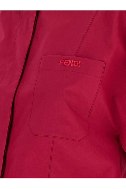 Рубашка с вышивкой, разноцветная FENDI FS8363AWAEF1WX3