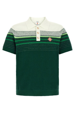 'Bouclé Stripes' polo shirt Green