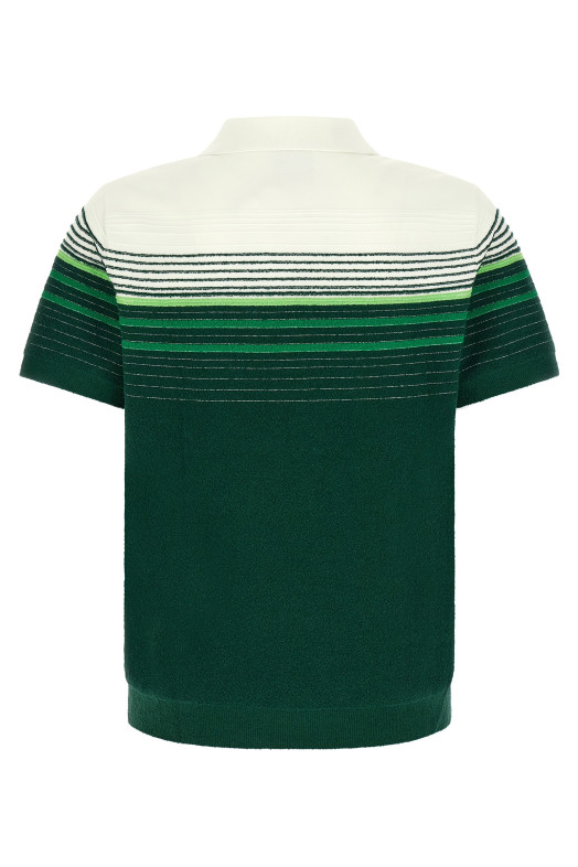 'Bouclé Stripes' polo shirt Green