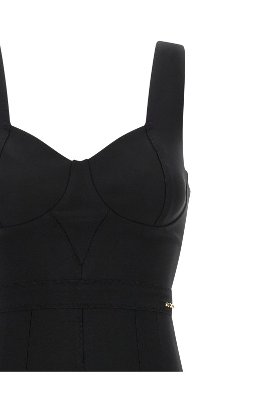 Платье «Scuba», чёрное ELISABETTA FRANCHI AB98566E2110