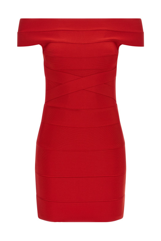 Crossed band dress Red
