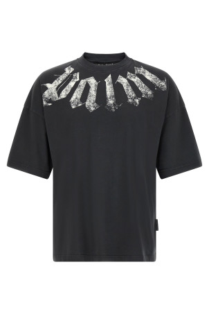 Craquelé gothic print t-shirt Black