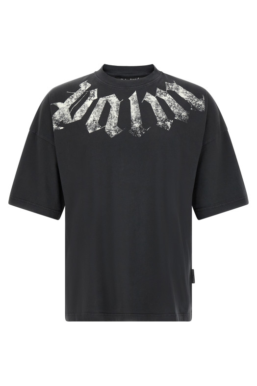 Craquelé gothic print t-shirt Black