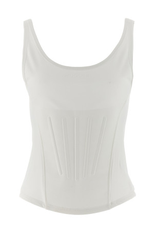 'Corseted' tank top White