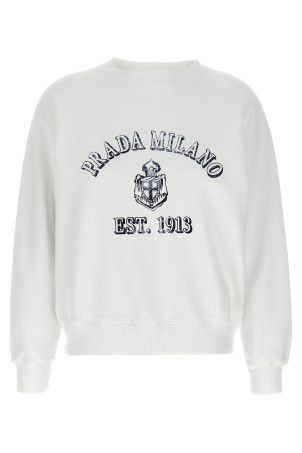 Світшот з принтом, білий PRADA 134716SOOO16V5F0009