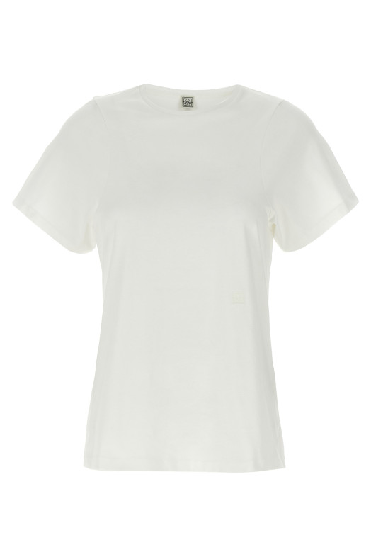 'Curved seam' T-shirt White