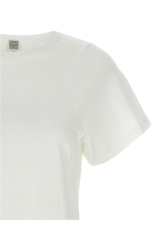 'Curved seam' T-shirt White