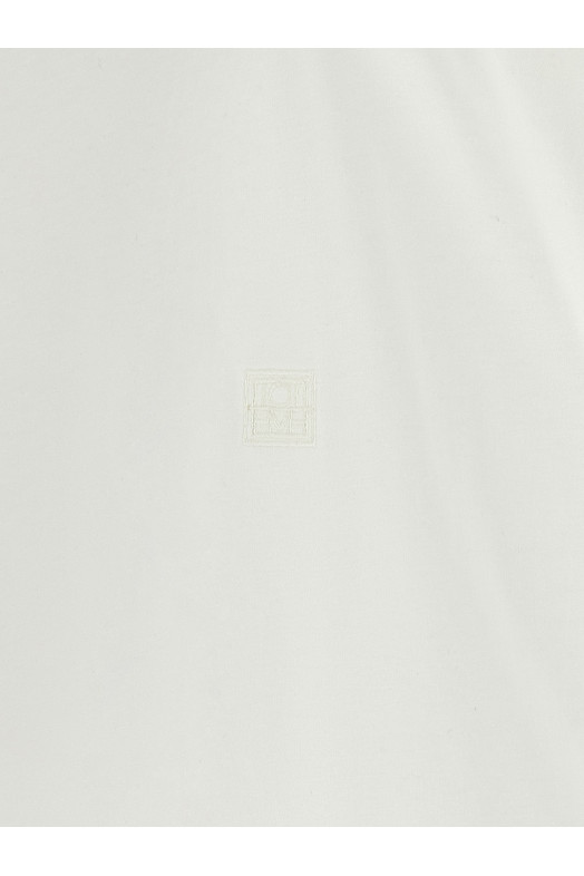 'Curved seam' T-shirt White