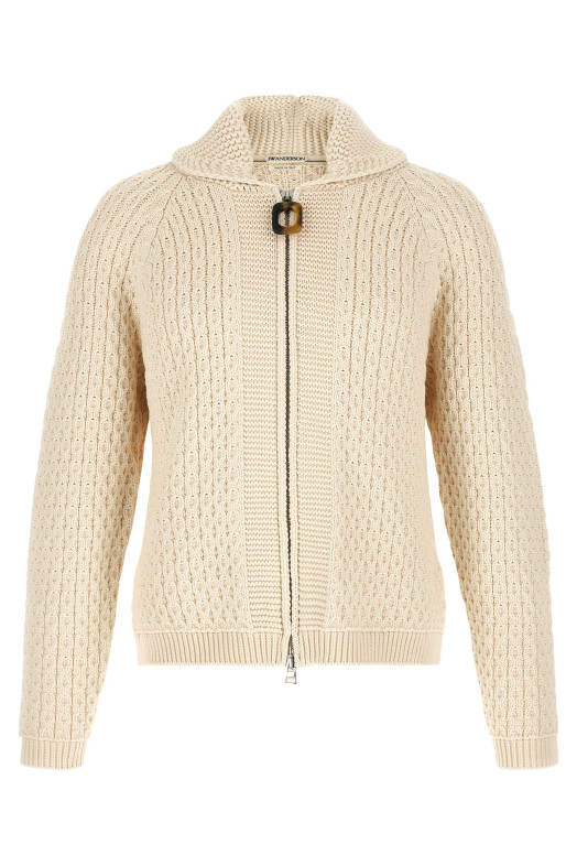 'Cable' cardigan  White