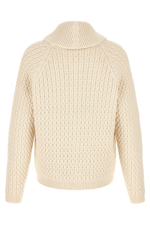 'Cable' cardigan  White