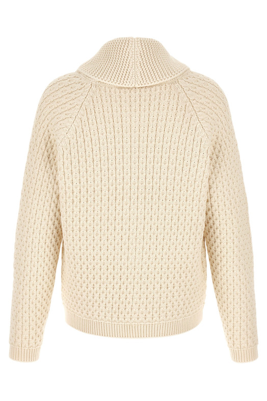 'Cable' cardigan  White