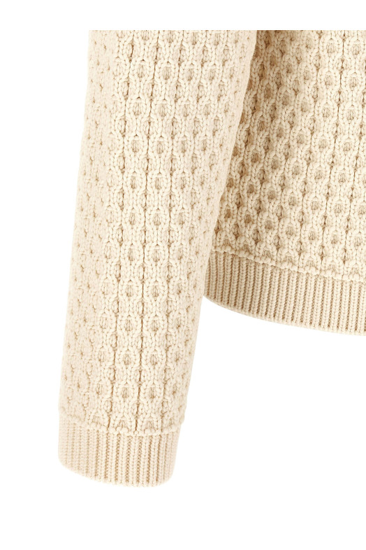 'Cable' cardigan  White