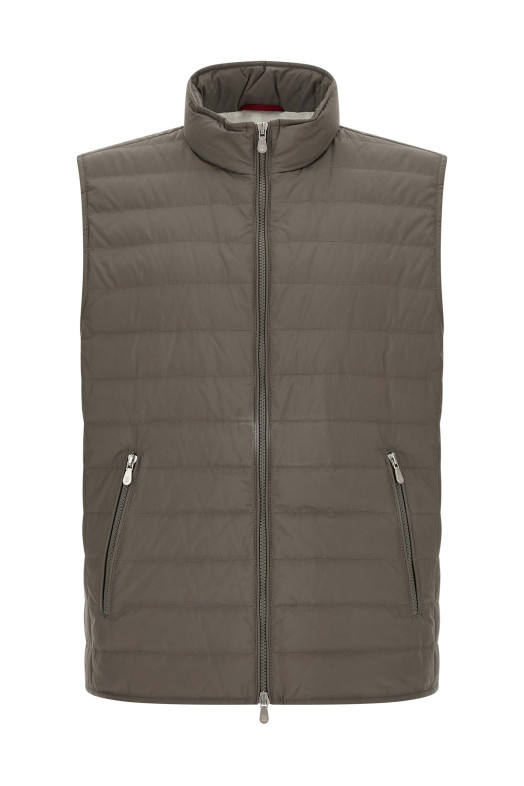 Стеганый жилет  Зелёный BRUNELLO CUCINELLI MV4081797CDX44