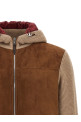 Suede and cashmere bomber jacket  Brown