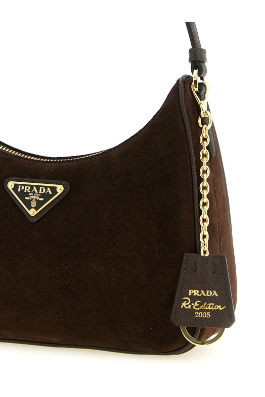Мини-сумка через плечо «Prada Re-Edition 2005», коричневая 1N204T2G64F0003