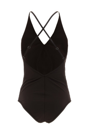 'Dazzling Stripes' one-piece swimsuit Brown