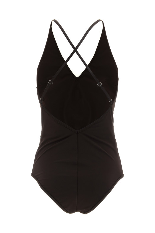 'Dazzling Stripes' one-piece swimsuit Brown
