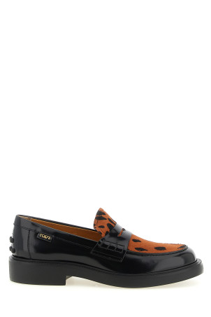 Лоферы из пони-волоса, черные TOD'S XXW20L0IP70VKJ4Q81