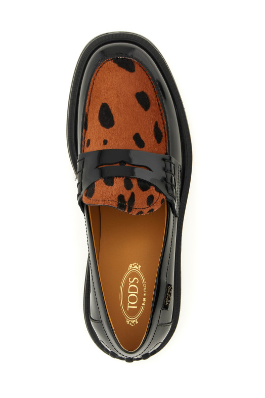 Pony hair loafers Black