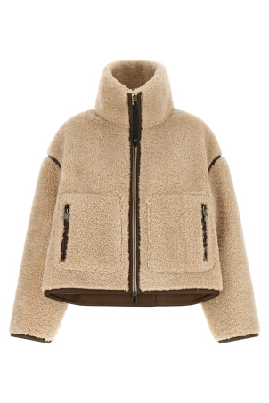 Teddy cropped jacket Beige