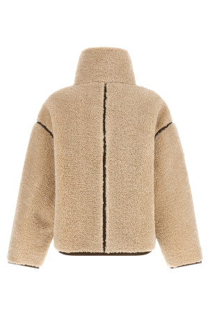Teddy cropped jacket Beige