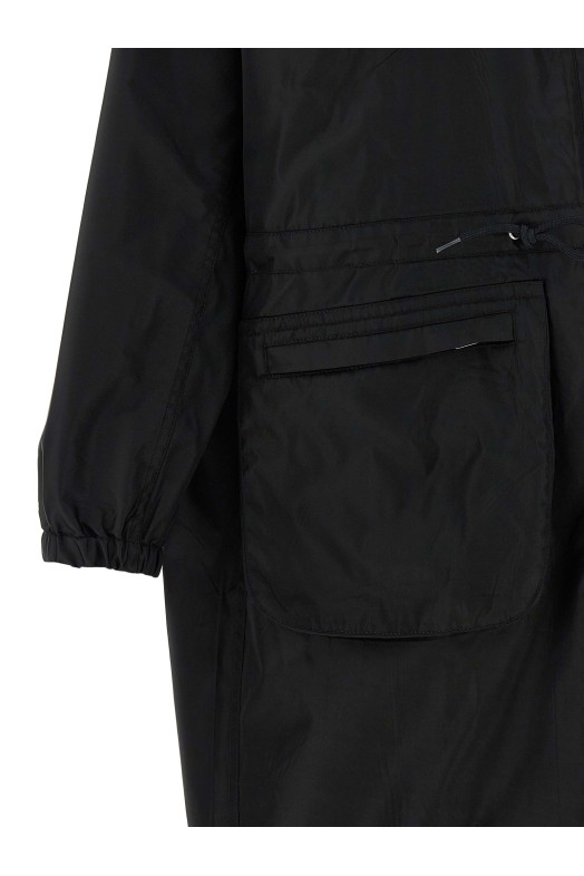 Re-nylon raincoat Black