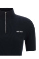 Вязаное мини-платье синего цвета MIU MIU MMA948SOOO12ZLF0008