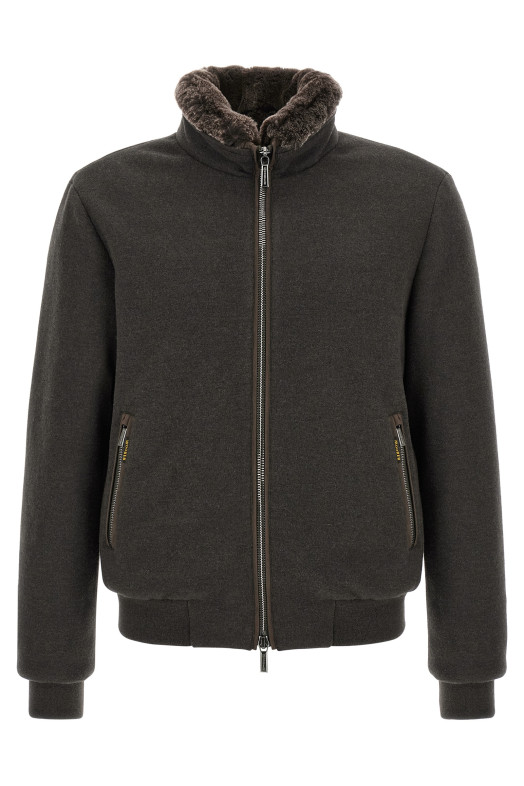 'Bellati-MRW' bomber jacket - 'Acqua' line Brown