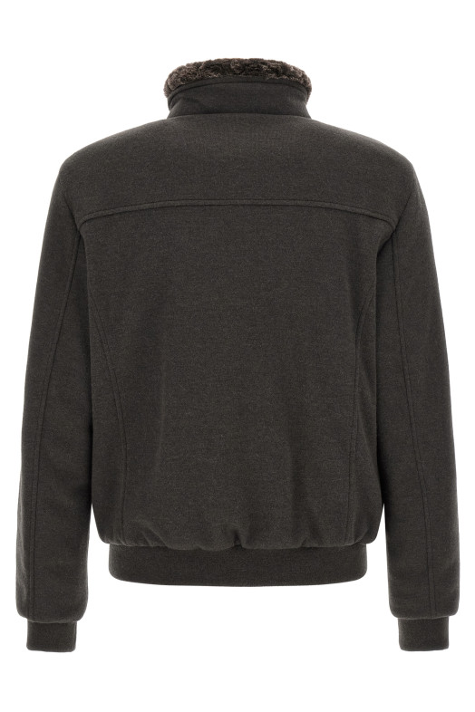 'Bellati-MRW' bomber jacket - 'Acqua' line Brown