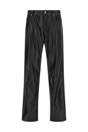 Leather-effect pants Black