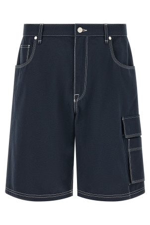 Bermuda cargo canvas shorts Blue