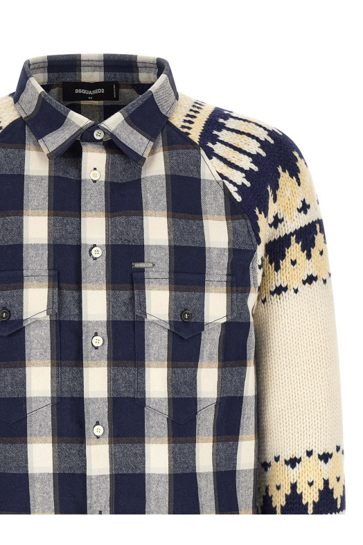 'Classic Check Drawstring' shirt Multicolor