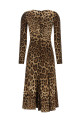 Платье с животным принтом, коричневое DOLCE & GABBANA F6AUVTFSRKIHY13M