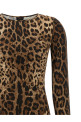 Платье с животным принтом, коричневое DOLCE & GABBANA F6AUVTFSRKIHY13M