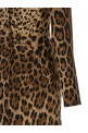 Платье с животным принтом, коричневое DOLCE & GABBANA F6AUVTFSRKIHY13M