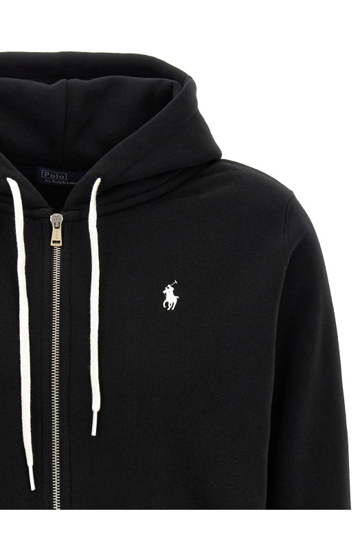 Zipped hoodie Black