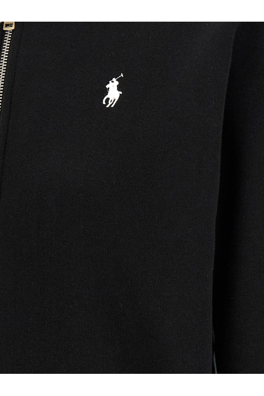 Zipped hoodie Black